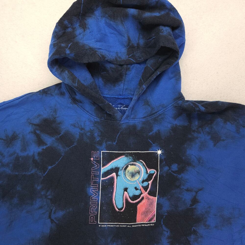 Primitive Skateboarding Casual Long Sleeve Hoodie Mens Size Large L Blue